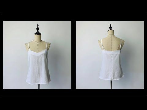 Babydoll Tank Top with a V-Neck and Lace Tutorial - PDF Sewing Pattern  Available 