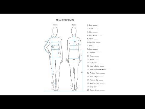 Body Size Chart Measurements  Sewing measurements, Sewing