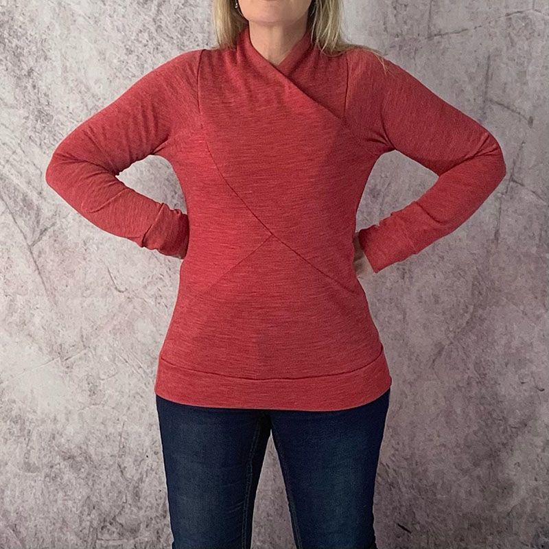Ivy Raglan - A Cross Over Semi- Fitted Sweater Sewing Pattern