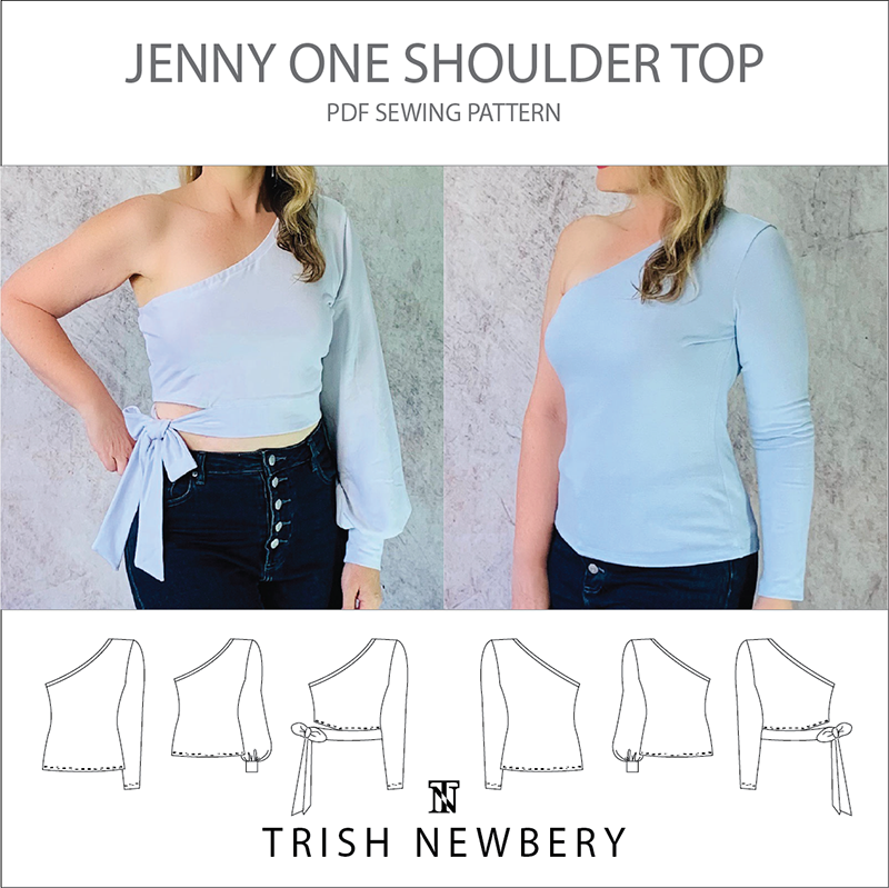 mover Bevidstløs Fritid The Jenny One Shoulder Top - Sewing Pattern 2023 | PDF Sewing Patterns