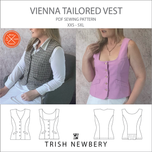 sewing pattern 2138 vienna tailored vest waistcoat trish newbery1