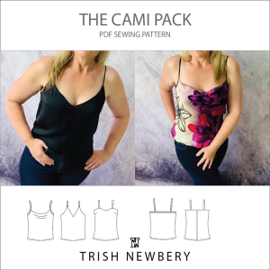 Pattern 1837 The Cami Pack - Dartless Deep V Neck, Cowl and traditional cami