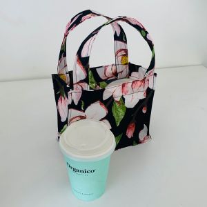Reusable eco friendly 2 cup coffee tote bag trish newbery sewing pattern